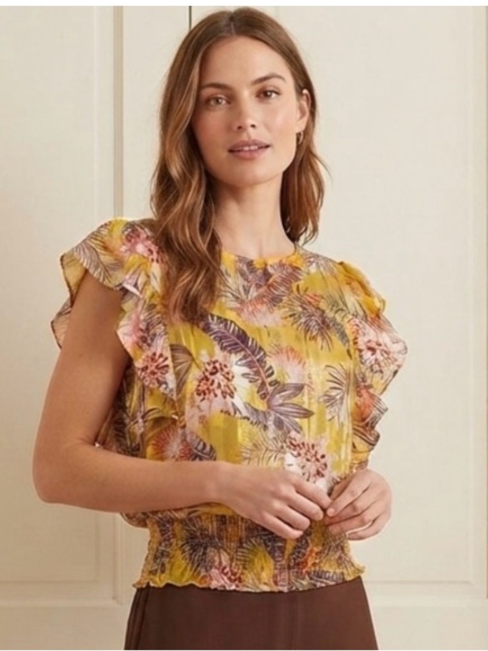 Pleione Floral Blouse Size Medium